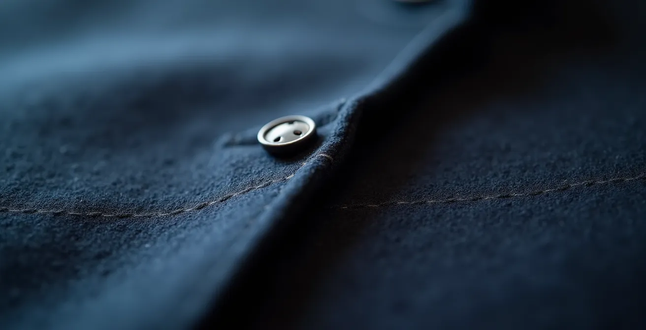 Detailaufnahme hochwertiger deutscher Handwerkskunst bei Business-Mode