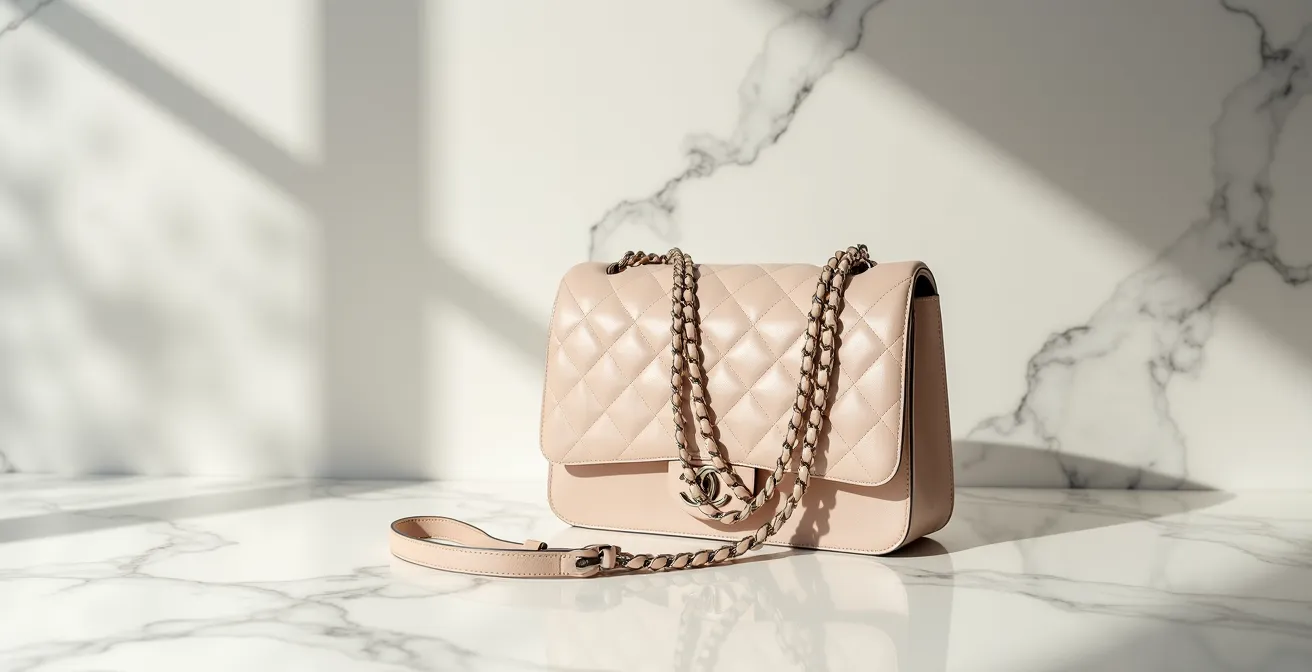 Chanel Tasche mit Box, Staubbeutel und Authentizitätskarte arrangiert