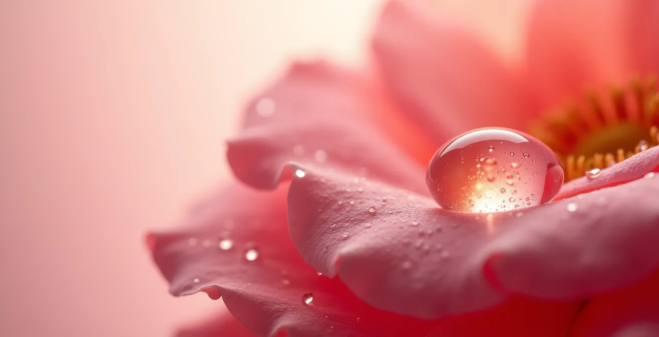 Minimalistische Darstellung einer sich regenerierenden Hautoberfläche