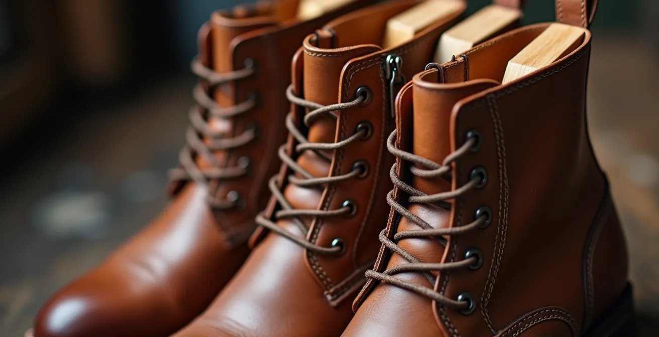 Professionelle Schuhaufbewahrung mit Zedernholz-Schuhspannern